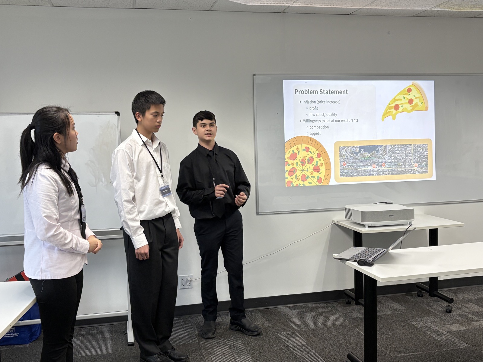 学生团队在 Inspire Case Competition 中阐述策略。